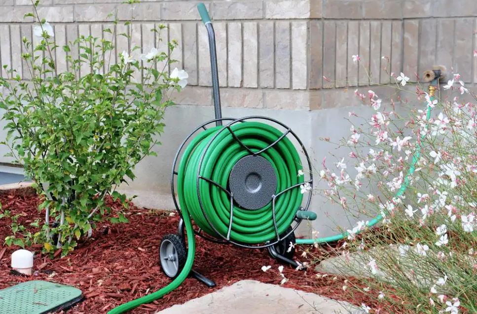 Utility aluminum garden hose reel for Gardens & Irrigation 