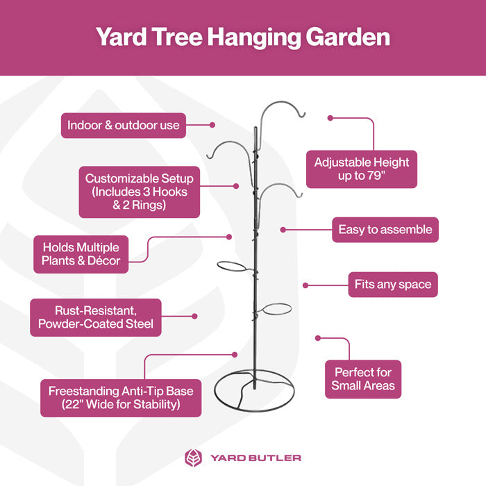 hanging plant height Yard Butler Yard Tree Hanging Garden