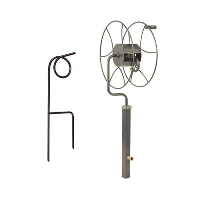 FREE STANDING HOSE REEL W/HOSE GUIDE