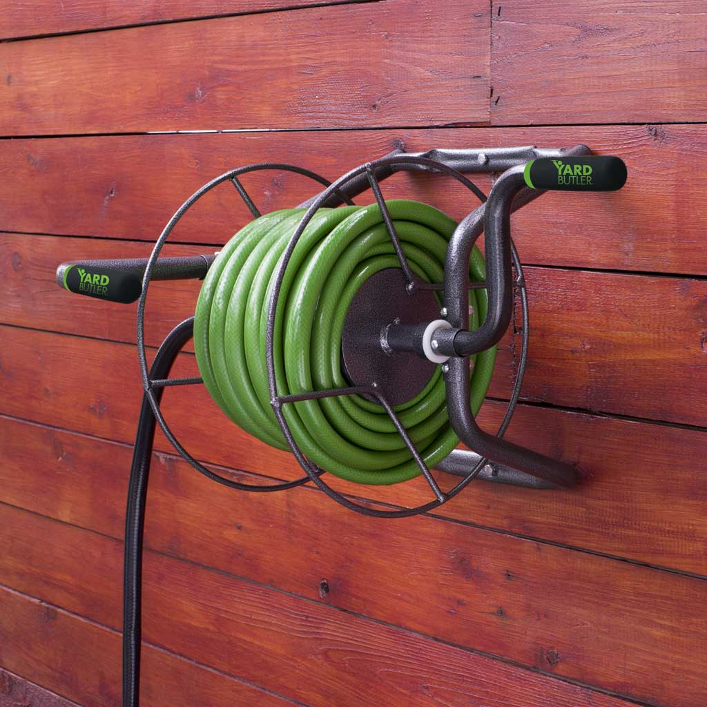 JLDN Stainless steel Garden Hose Reel, Lightweight Portable With 40m  classic hose and Rotary adjustment nozzle,F