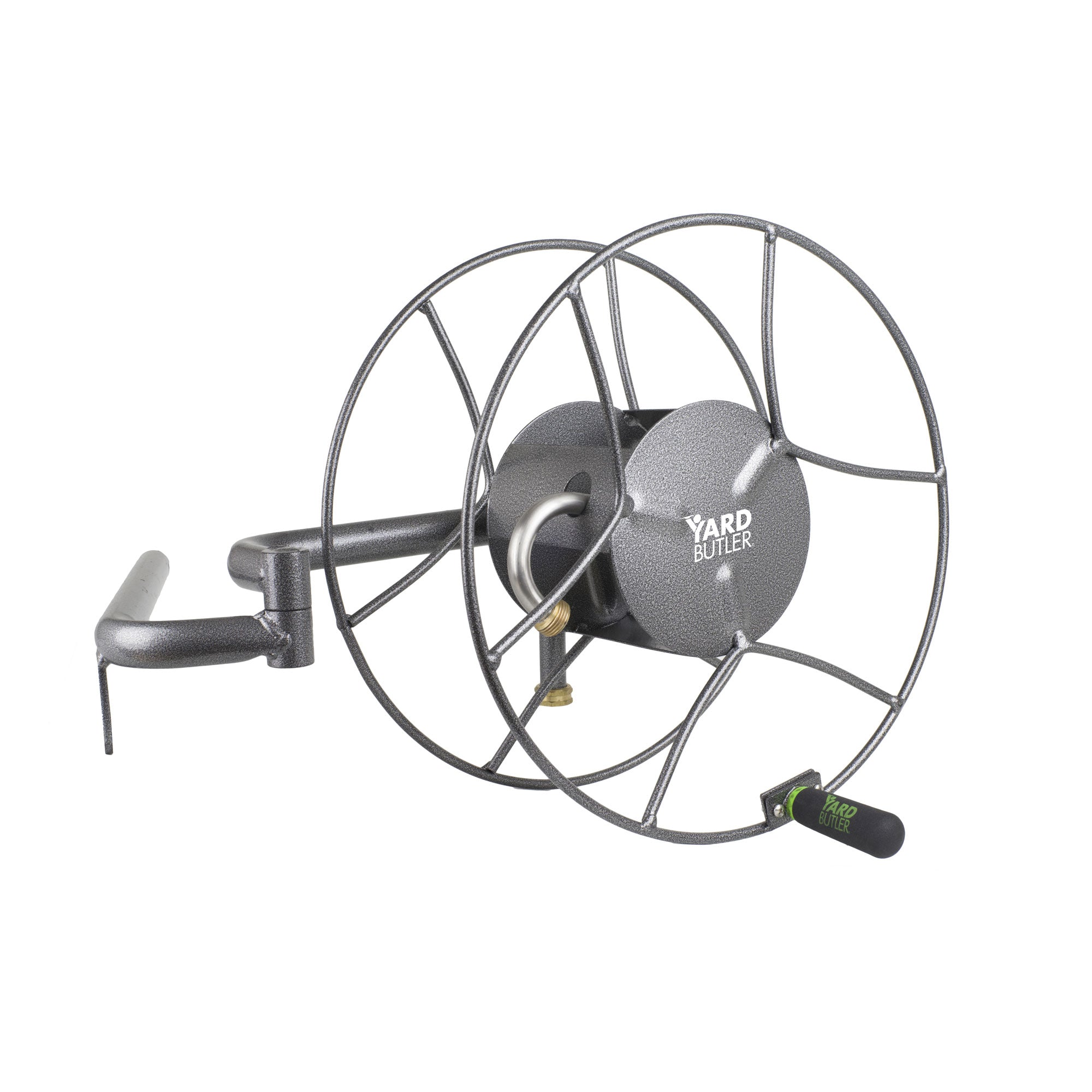 Portable Hose Pipe Reel，Garden Water Hose Reel Butler Garden Hose Reel,  Wall Mounted Hose Reel, with 8- Function Sprayer Nozzle and Hose (Size :  with 50m Hose) : : Patio, Lawn 